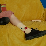 Bonito Padrão Cotoon meio da perna Meias Comprimento para mulheres dos homens Desgaste Socks