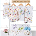 Bonito Padrão Macio infantil Algodão Suit Gift Set 0-6 Meses fontes do bebê