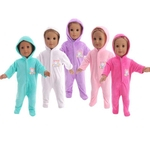 Bonito pijamas cor sólida para 18 polegadas Girl Doll Estilo Aleatório Brinquedo infantil