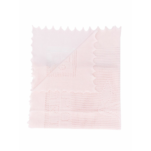 Bonpoint Logo Knit Blanket - Rosa