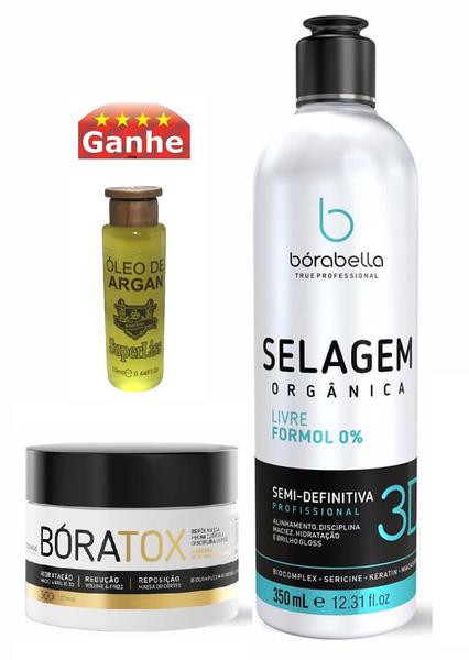 Borabella Selagem Organica S/ Formal 350ml e Boratox 300g