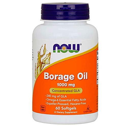 Borage Óleo de Borragem 1000 Mg (60 SGels) Now Foods