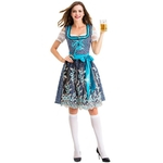 Bordados Dirndl Vestido + Avental Set mulheres Camisa branca + para o desgaste Bavarian Oktoberfest