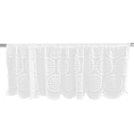 Bordados meia tela cortina da janela Valance Cortinas romanas para Kitchen Cafe (branco)