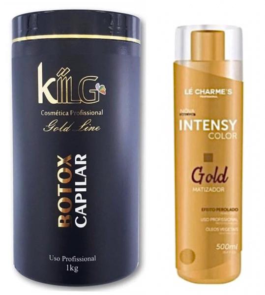 Botox Capilar Kiilg Cosméticos + Matizador Intensy Color Gold Lé Charmes - Kiilg e Lé Charmes