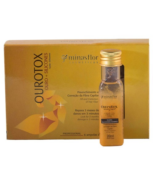 Botox Capilar Minas Flor Ourotox - Caixa com 6 Ampolas 20ml Cada - Loja