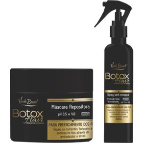 Botox Hair Máscara Repositor de Massa ? 350 G Spray Repositor Sem Enxágüe 200 Ml Proteção Solar Termoativado.