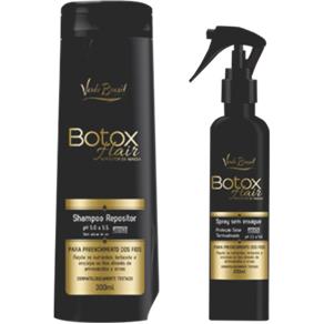Botox Hair Shampoo Repositor de Massa 300 ML Spray Repositor Sem Enxágüe 200 Ml Proteção Solar Termoativado