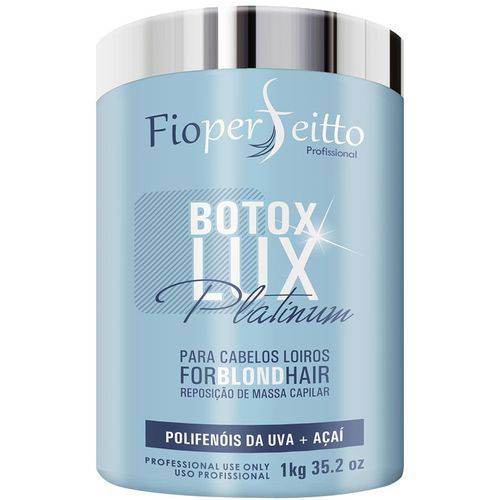 Botox Lux Platinum Cabelos Loiros Fioperfeito Forblond Hair Matizador 1kg