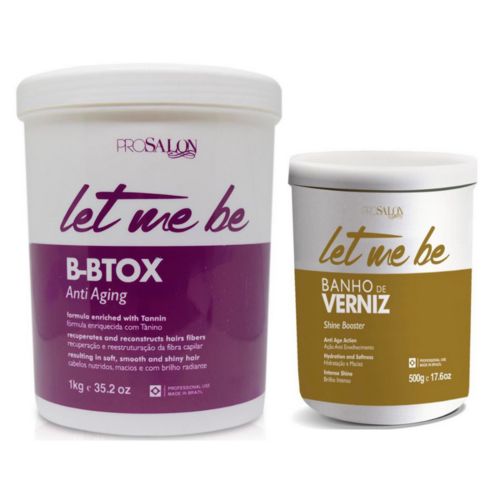 Botox para Cabelo Let me Be 1 Kg + Banho de Verniz 500g - Prosalon