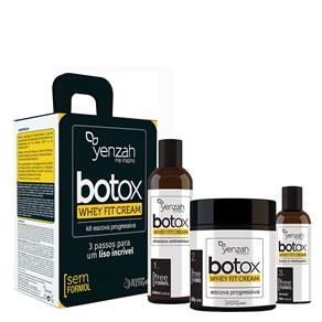 Botox Whey Fit Cream Yenzah - Kit Escova Progressiva Kit
