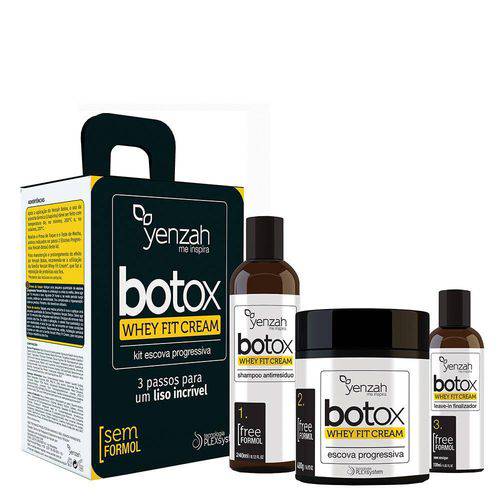 Botox Whey Fit Cream Yenzah - Kit Escova Progressiva