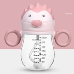 Bottle 240ml Com Alça E Escala Para Leite Para Bebés E Água De Alimentação Cartton Milk Bottle Frasco De Leite