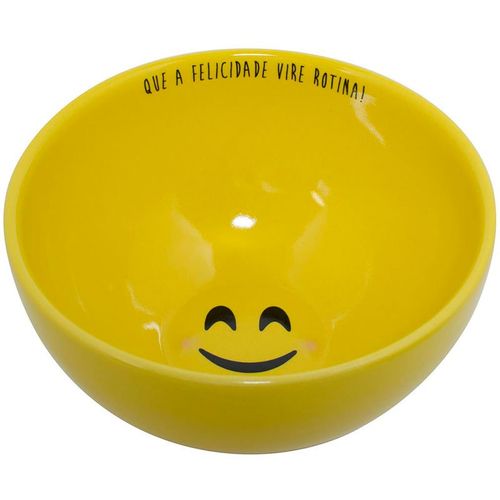 Bowl 13cm 400ml Felicidade - Mondoceram - Amarelo