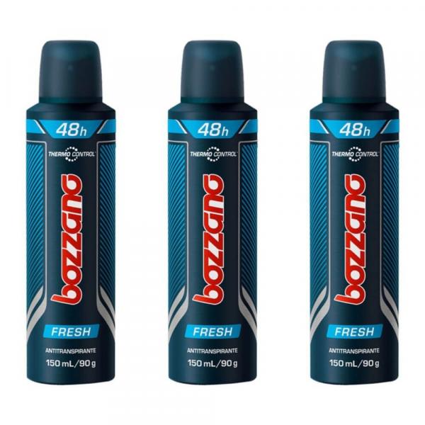 Bozzano Fresh 48hs Desodorante Aerosol 90g (Kit C/03)