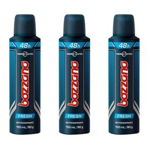 Bozzano Fresh 48hs Desodorante Aerosol 90g - Kit com 03