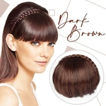 Braid Hairband Synthetic Bangs calor extens?es do cabelo resistente Bangs para Lady