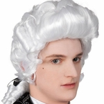 Branco longo encaracolado peruca cosplay mascarada