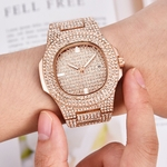 Brand Luxury Women Dress Watch Rhinestone Ceramic Crystal Quartz Watches