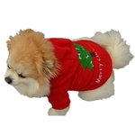 Bras?o Vestu¨¢rio M Natal Pet filhote de cachorro roupas para cachorros traje de Papai Noel Outwear Grosso