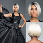 Brasileiro Virgin Charming peruca de cabelo curto completa Bob Wigs para as mulheres negras Moda