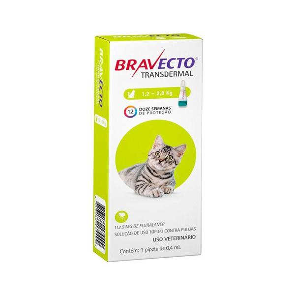 Bravecto Gatos 1,2 a 2,8 Kg 0,4ml MSD Antipulgas
