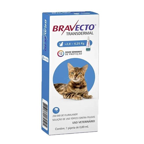 Bravecto Transdermal Anti Pulgas Pipeta para Gatos - de 2,8 - 6,25Kg