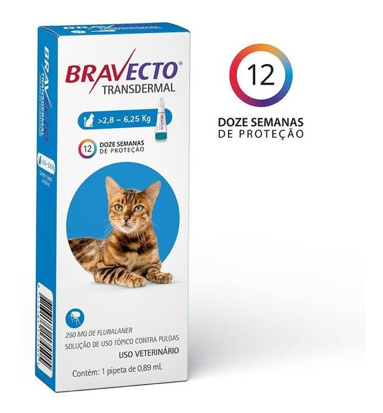Bravecto Transdermal para Gatos de 2,8 a 6,25kg - 250mg - Msd