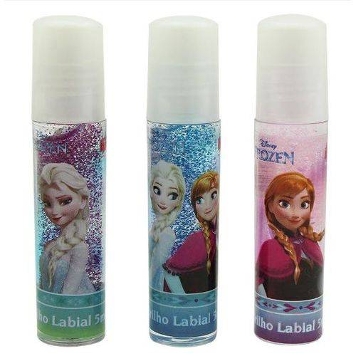 Brilho Labial Infantil Glitter Frozen Disney 5 Ml Box 30 Unidades
