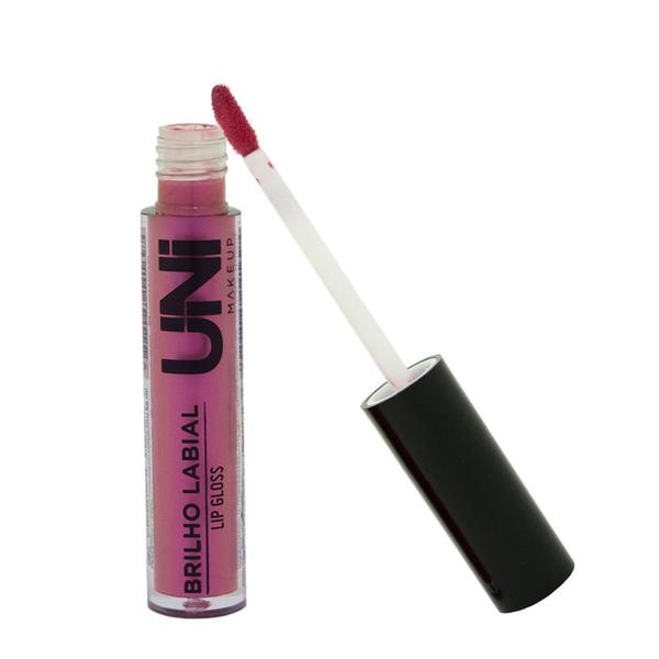 Brilho Labial Lip Gloss Uni MakeUp Rosa Cor 02