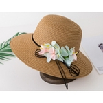 Brim Big Mulheres Flower Design Pescador Hat Verão Hat