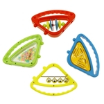 Brinquedo Colorido Plástico Do Instrumento Musical Do Brinquedo Do Chocalho Dos Sinos Da Mão Para O Bebê Das Crianças