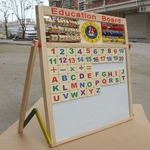Brinquedo de madeira desenho multifuncional placa de escrita dupla face tablet crianças brinquedos educativos