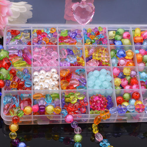Brinquedo educativo colorido acrílico Beads DIY Crianças frisados ¿¿Brinquedos Handmade frisada para Crianças