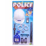 Brinquedo Kit Infantil Policial Super Detetive com Capacete Binoculo Acessórios