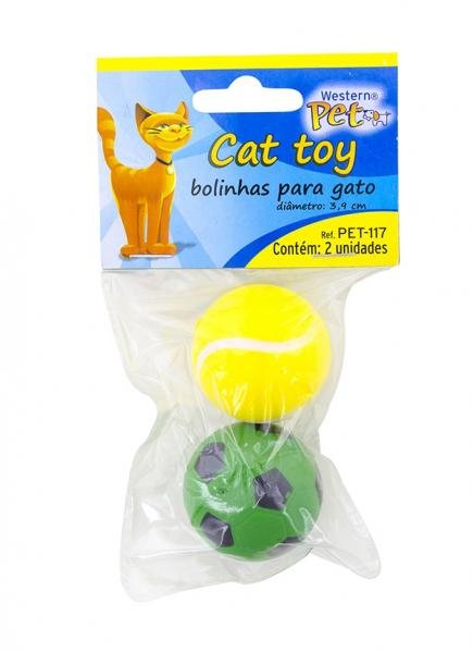 Brinquedo para Gato - 2 Bolinhas WESTERN PET-117