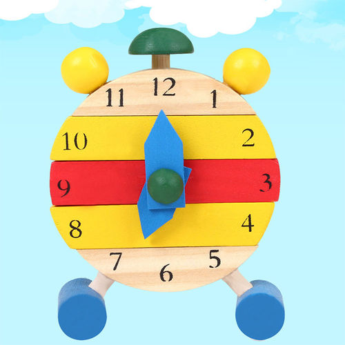 Brinquedos relógio de madeira para Kids Time Aprendizagem Relógio Primeiros Brinquedos Educativos