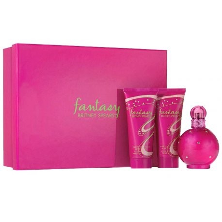 Britney Spears Kit Perfume Feminino Fantasy EDP Shower Gel Body Souffle