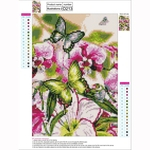 Broca borboleta e flor DIY 5D cheio de diamantes bordados Tamanho 30 * 40cm D213