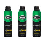 Brut All Day Sport Desodorante Aerosol 48h 150ml (kit C/03)