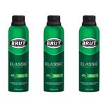 Brut Classic Desodorante Aerosol 48h 150ml (kit C/03)