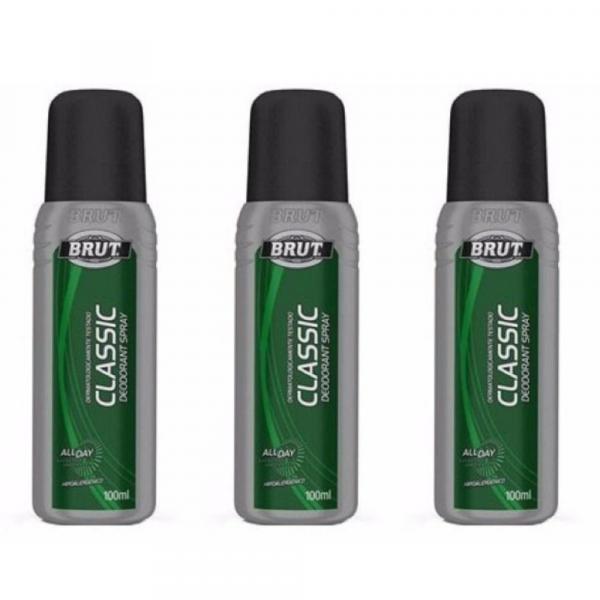 Brut Classic Desodorante Spray 100ml (Kit C/03)