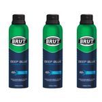 Brut Deep Blue Desodorante Aerosol 48h 150ml (kit C/03)