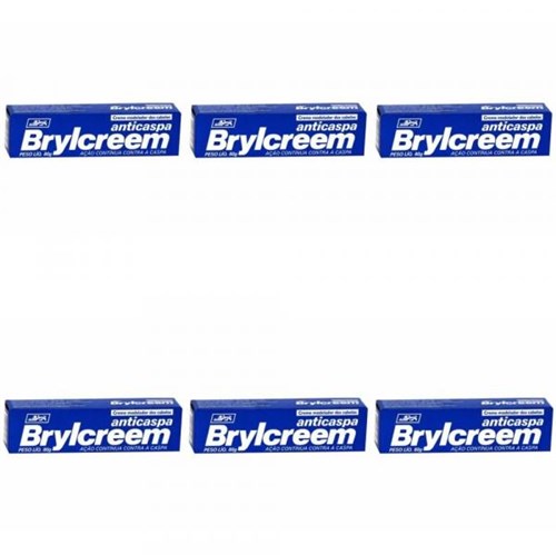 Brylcreem Creme Modelador Anticaspa Azul 80g (kit C/06)