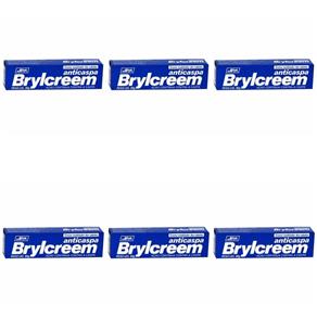 Brylcreem Creme Modelador Anticaspa Azul 80g - Kit com 06
