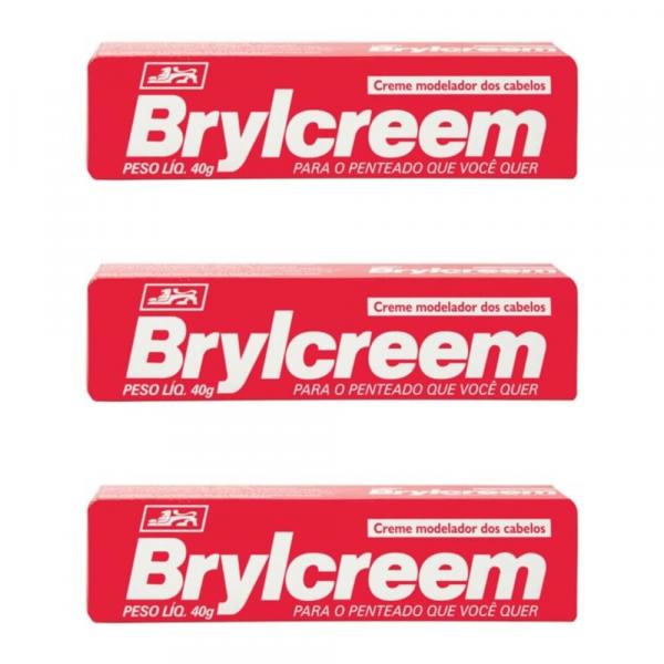 Brylcreem Creme Modelador Vermelho 40g (Kit C/03)