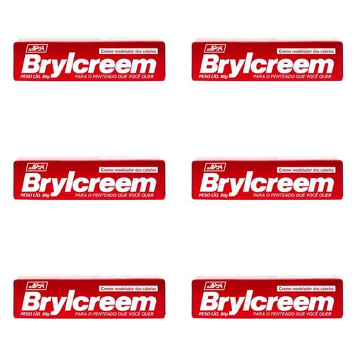 Brylcreem Creme Modelador Vermelho 80g (kit C/06)