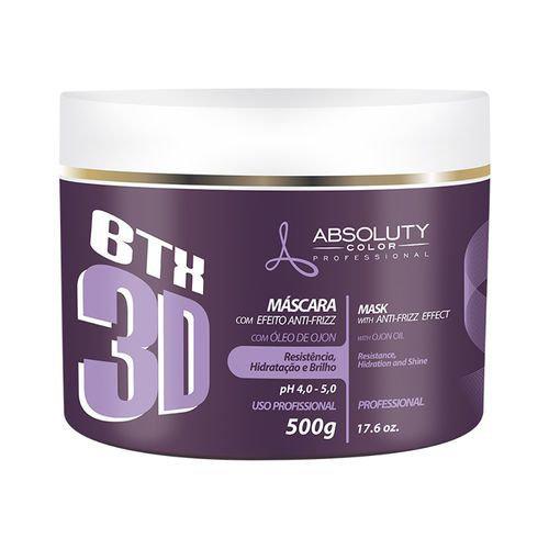 BTX 3D Absoluty Color Máscara Botox Efeito Anti Frizz 500g - Absoluty Color Professional