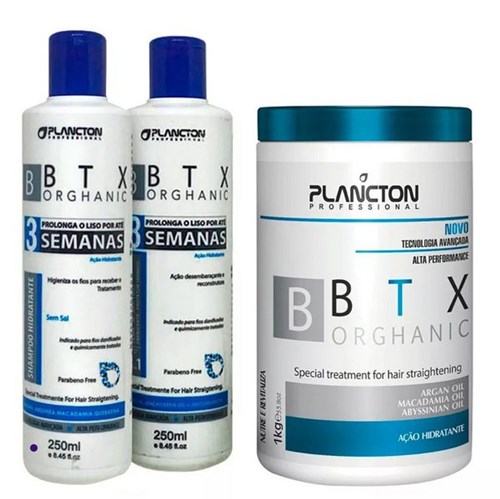 Btx Orghanic Plancton 1kg e Kit Tratamento Btx Orghanic Plancton 2x250ml