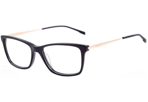 Bulget Bg 6220 - Óculos de Grau A01 Preto e Dourado Brilho